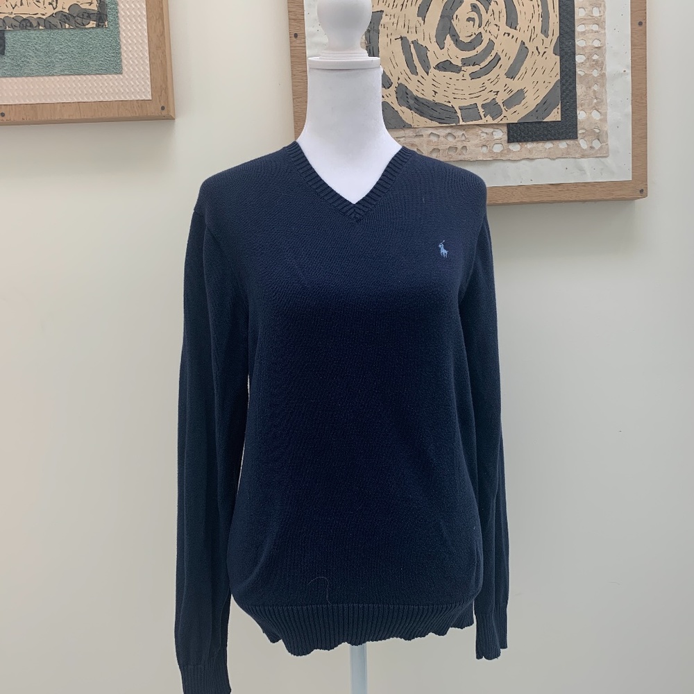 Super cute preppy navy blue Ralph Lauren sweater